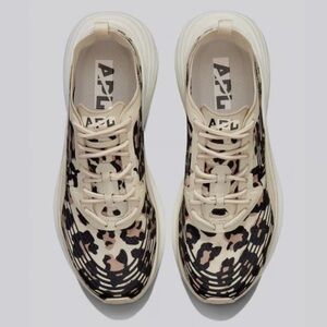 APL Women's Leopard Print Sneakers - Cream and Black